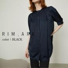 美品 RIM.ARK リムアーク ビッグパフスリーブシャツ ブラウス ブラック 美品 RIM.ARK リムアーク ビッグパフスリーブシャツ ブラウス
