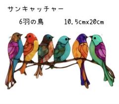 【夏休みセール‼︎】サンキャッチャー 壁掛け アクリルプレート 癒やし 6羽 鳥