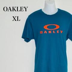 オークリー 半袖Tシャツ プルオーバー クルーネックフィットネス 青緑系 XL