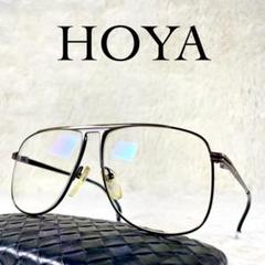 美品　HOYA　ホーヤ　ビンテージメガネ　チタン　ブラック・ゴールドフレーム