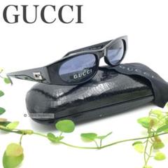 【極美品】 グッチ GUCCI サングラス レンズ ブルー系 Gロゴ ケース