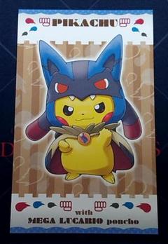 ポケモンカード ポケモンセンター メガルカリオ ポンチョ ピカチュウ 名刺カード ポケモンセンター ポンチョを着たピカチュウ 名刺カード