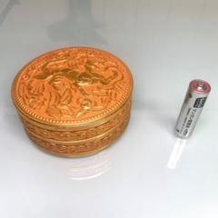 文房貝 小物入れ ジュエリーボックス凹凸金虎凰彫刻インテリア