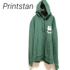 Printstan ダークグリーン フード付きパーカー カジュアル