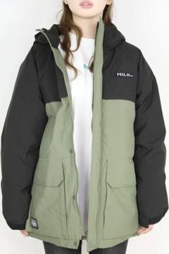 人気新品 ミルクフェド ロゴ入り中綿ブルゾン アウター 撥水 防寒 ジャケット・アウター