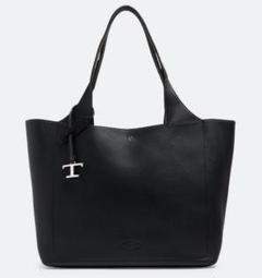 【未使用】TOD'S Tタイムレストートバッグ　黒　保存袋付き TOD'S トッズ トートバッグ T TIMELESS Tote Bag Tタイムレス