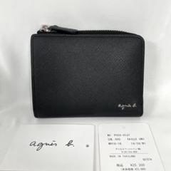 【極美品】アニエスベー ブラック 二つ折り財布 アニエスb ブラック 二つ折り財布 - メルカリ