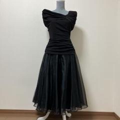 ジュネビビアン　ドレス　ブラック　チュール 取り外し可能　華やか　大人　夏