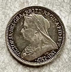 NGC MS63 イギリス ヴィクトリア 6P WEARTH 銀貨 古銭