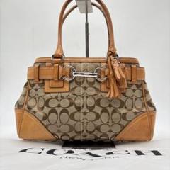 archive coach タッセル トートバッグ ハンドバッグ シグネチャー