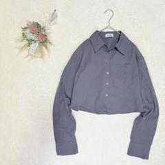ベイデリー ベリード 【M】 ロングスリーブシャツ グレージュ ショート丈 韓国