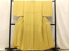 黄色の色無地着物 質な色無地 草花地紋 向日葵色 やまと誂製 正絹