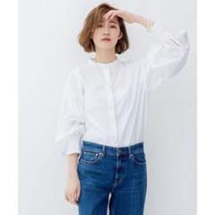 美品！23区 CANCLINI ボリュームスリーブシャツ 44 コットン 23区【洗える】CANCLINI ボリュームスリーブ シャツ