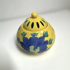 花柄陶器収納容器