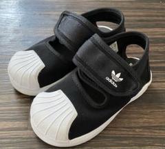 adidas ベビーサンダル 黒/白