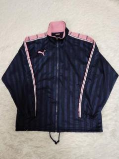 美品✨PUMA プーマ トラックジャケット 上下 大きいロゴ 青　ネイビー 美品 プーマ ジャージ トラックジャケット 上下 大きいロゴ 刺繍