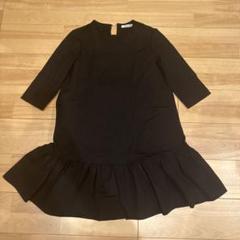 美品SNIDEL ブラック フレアワンピース 七分袖