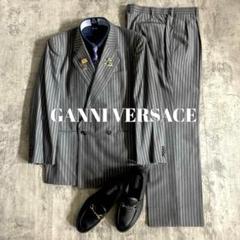 極美品 GANNI VERSACE ネクタイ 最高品質 極上ウール ダブルスーツ