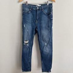 ZARA ダメージスキニーデニム　ダメージジーンズ