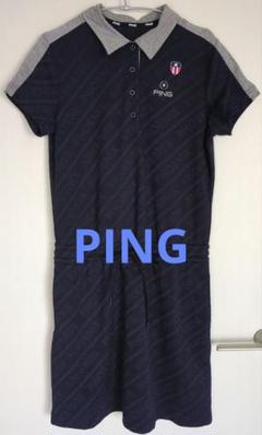 PING ポロシャツスタイルワンピース ネイビー