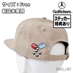 GOLFICKERS キャップ BEIGE GOLFMAN ベージュ 平ツバ GOLFICKERS キャップ BEIGE GOLFMAN ベージュ 平ツバ メンズウェア