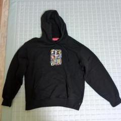 Supreme ブラック アート刺繍 パーカー