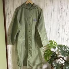BESCHWA オリーブグリーンフード付き ロングレインコート S〜L