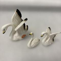 白鳥　陶器の置物