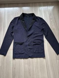 美品　JOSEPH HOMME ニットカーディガン　ショールカラー　厚手　青48 美品 JOSEPH HOMME ニットカーディガン ショールカラー 厚手 青