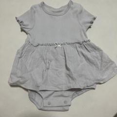 半袖Tシャツ　ベビーロンパース　ワンピース　淡色　くすみカラー　女の子　70