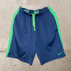 NIKE DRI-FIT 短パン トレパン S ネイビーグレー/グリーン 練習着