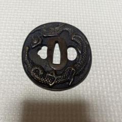 ドラゴン彫刻の鉄製鍔 ドラゴン彫刻 鍔(つば) 金属製 - メルカリ