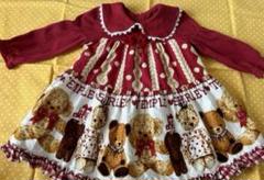 【美品】百貨店購入 90cm シャーリーテンプル 長袖ワンピース くま柄 m44436024602_1.jpg?1710669280