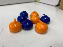 オレンジと青のカーリングストーン8個セット