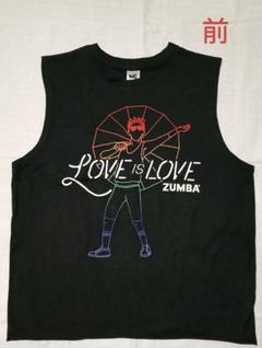 ZUMBA(正規品) 黒色 LOVE is LOVE ノースリーブTシャツ
