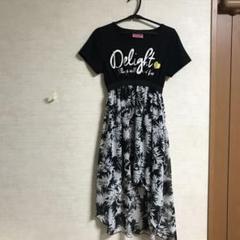 フラワープリント 半袖ワンピース 140cm~