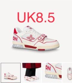 【8.5】ルイヴィトンLV trainer LVトレイナー スニーカー赤新品