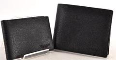 未使用 COACH コーチ 二つ折り財布 レザー ブラック カードケース付き