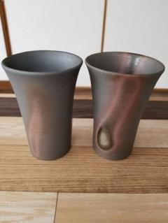 越前陶芸界重鎮名工　中村豊（陶杉窯）自然灰釉還元窯変究極美そば鉢2点セット 越前焼名工 中村豊陶杉窯 自然灰釉還元窯変の究極美が迸る