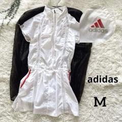 adidas アディダス ナイロンウェア ミニワンピース ゴルフランニング M
