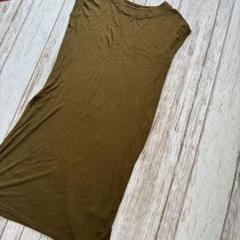 【レディース】マタニティ授乳服　袖なしワンピース　フリーサイズ　ミルクティー