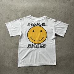 90s- Hanes ヘインズ スマイルtシャツ ホワイト S ドラッグ