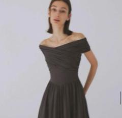 今季ブランド Maison célon ブラック ベルベット ノースリーブリボン トップス