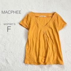 【マカフィー】コットンTシャツ 半袖 Ｖネック 綿100 日本製 フェミニン