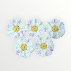 花モチーフ 5個セット 編み物 かぎ針編み
