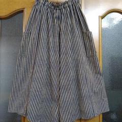 ヤンマ産業 　YAMMA 会津木綿 からし色　キュロット　ワイドパンツ af8e31e507826fc8f616d0afab4f1f