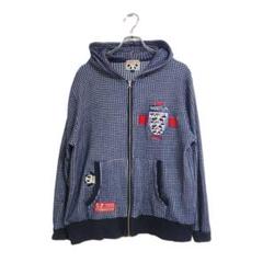パンディエスタ フルジップパーカー XL ネイビー パンダ刺繍 おしゃれ 春秋
