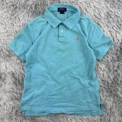 POLO RALPH LAUREN 半袖ポロシャツ/子供服/刺繍ロゴ/ブルー