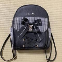 キッズ　リボン付きリュック　黒