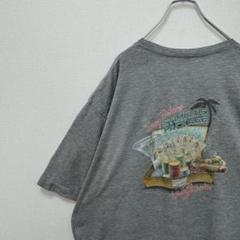 古着 Tommy Bahama トミーバハマ グレー オーバーサイズ Tシャツ